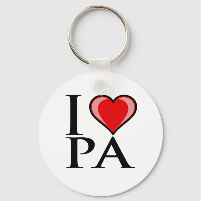 Porte-clés I Love PA - Pennsylvanie (Recto)