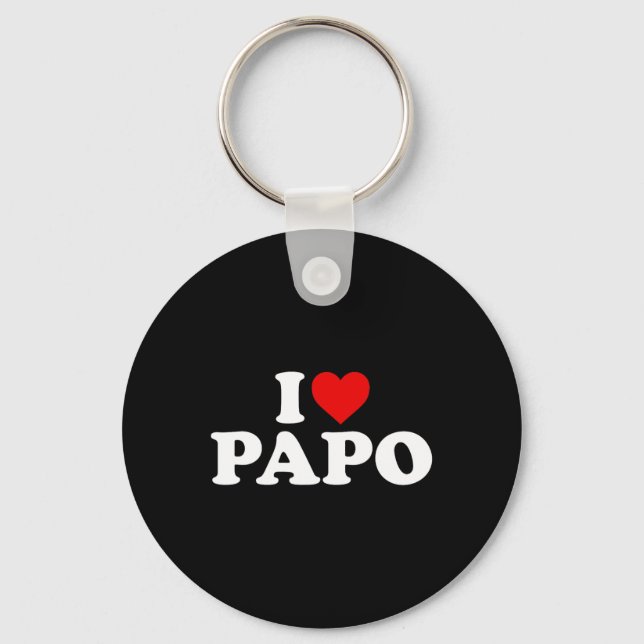 Porte-clés I Love Papo (Recto)