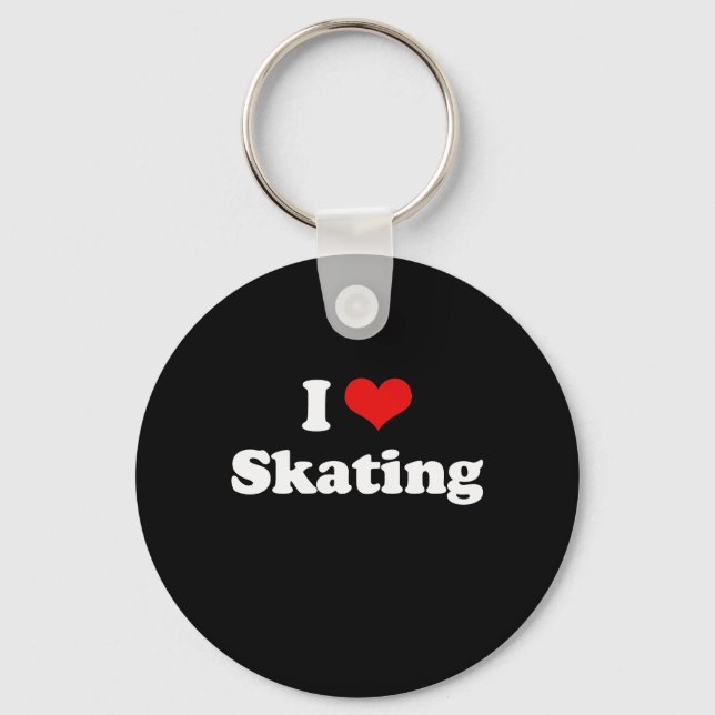Porte-clés I Love Patinage Tshirt (Recto)