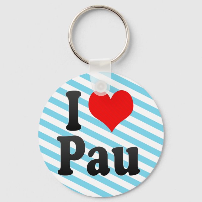 Porte-clés I Love Pau, France (Recto)