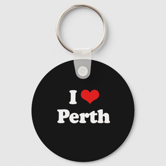 Porte-clés I Love Perth Tshirt blanc (Recto)