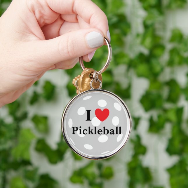 Porte-clés "I Love Pickleball" (Main)