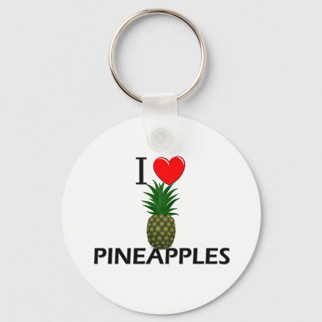 Porte-clés I Love Pineapples (Recto)