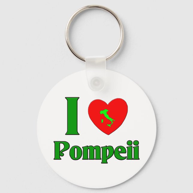 Porte-clés I Love Pompeii Italie (Recto)