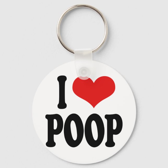 Porte-clés I Love Poop (Recto)