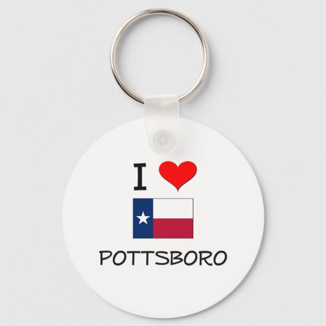 Porte-clés I Love Pottsboro Texas (Recto)