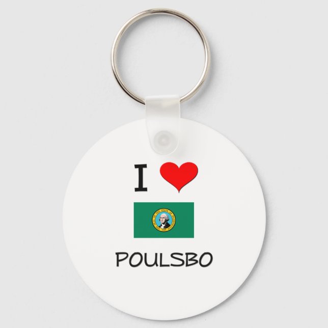 Porte-clés I Love Poulsbo Washington (Recto)