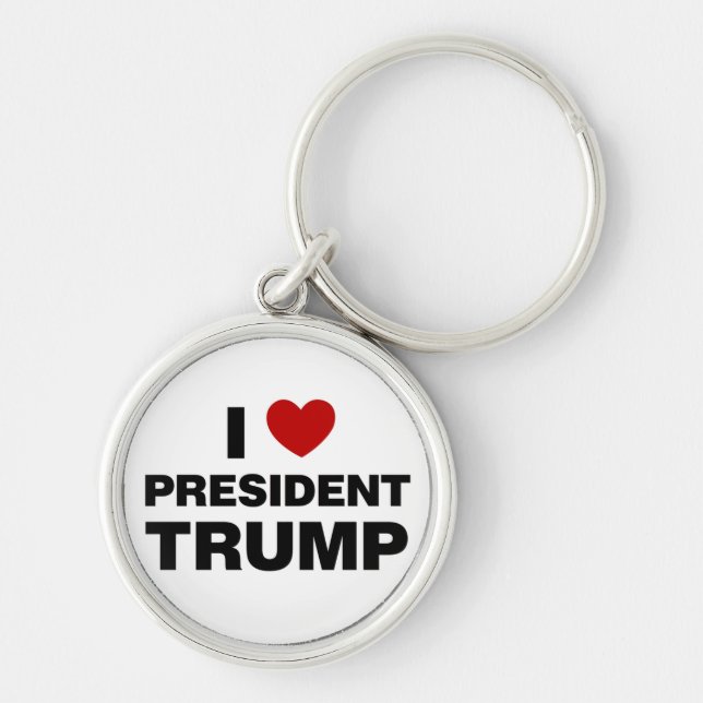Porte-clés I Love Président Trump Heart (Devant)