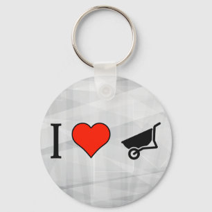 Porte-clés I Love Pushing A Wheelbarrow