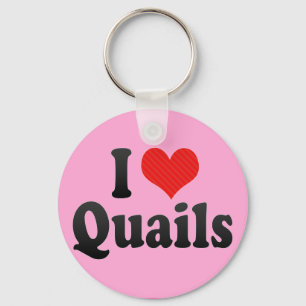 Porte-clés I Love Quails