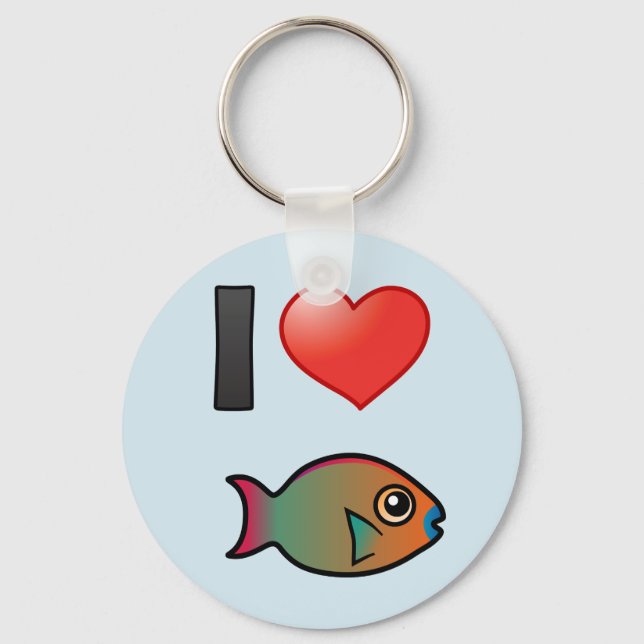 Porte-clés I Love Rainbow Parrotfish (Recto)