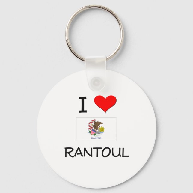 Porte-clés I Love RANTOUL Illinois (Recto)