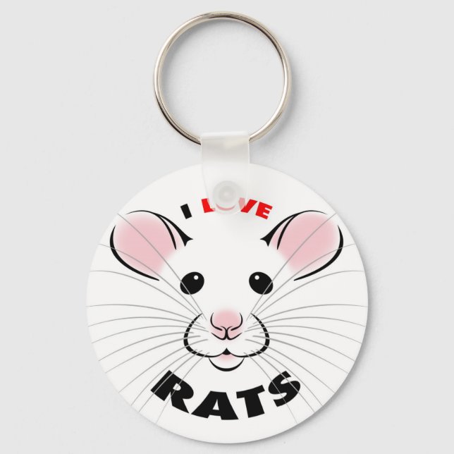 Porte-clés I Love Rats Porte - clé (Recto)