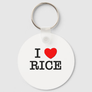 Porte-clés I Love RICE ( nourriture )