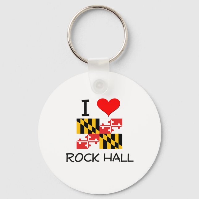 Porte-clés I Love Rock Hall Maryland (Recto)