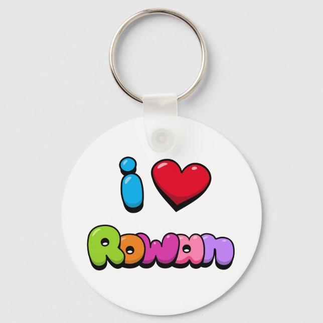 Porte-clés I Love Rowan (Verso)