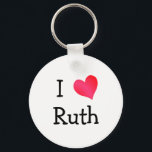 Porte-clés I Love Ruth<br><div class="desc">A lovely red and pink "I Love" heart design just in time for Valentine's Day,  tell your friend or sweetheart just what he/she means to you.</div>