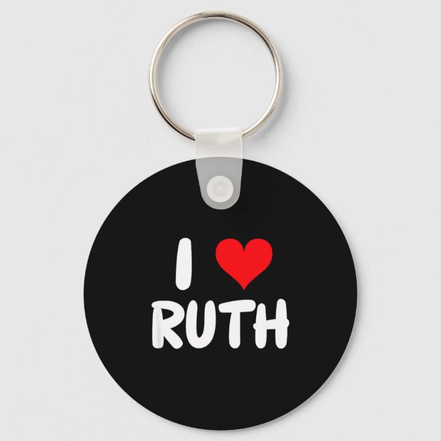 Porte-clés I Love Ruth - Heart - Name  (Recto)