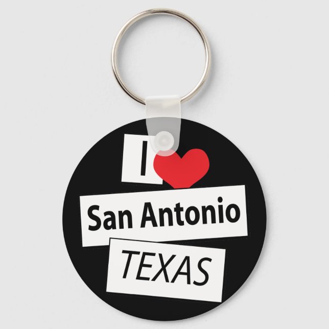 Porte-clés I Love San Antonio Texas (Recto)