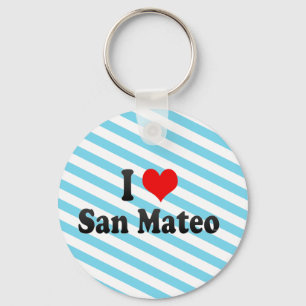 Porte-clés I Love San Mateo, États-Unis