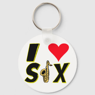 Porte-clés I Love Sax