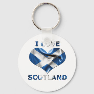 Porte-clés I Love Scotland Heart Flag