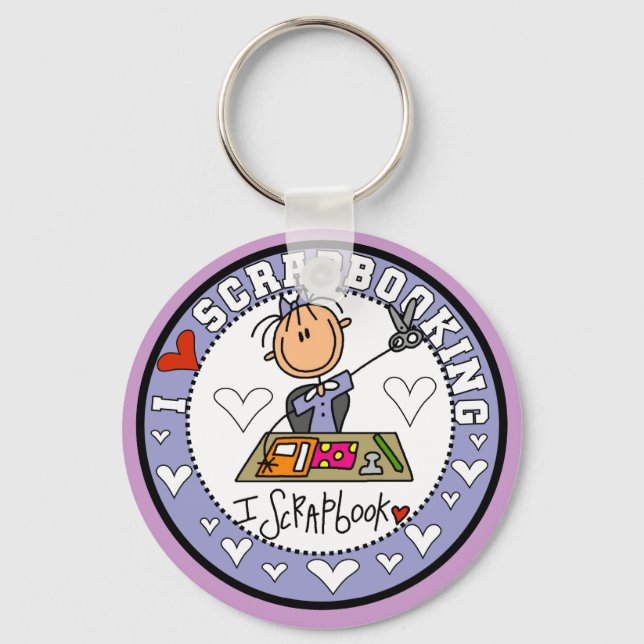 Porte-clés I Love scrapbooking (Recto)