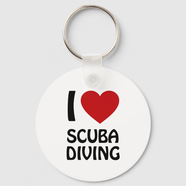 Porte-clés I Love Scuba Diving (Recto)
