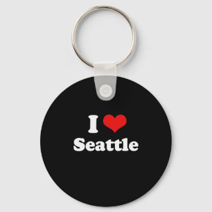 Porte-clés I Love Seattle Tshirt blanc