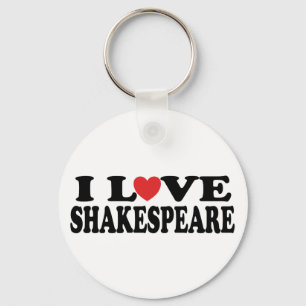 Porte-clés I Love Shakespeare Cadeau