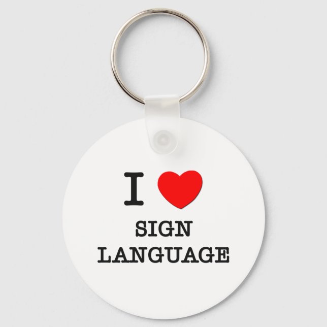 Porte-clés I Love Sign Language (Recto)