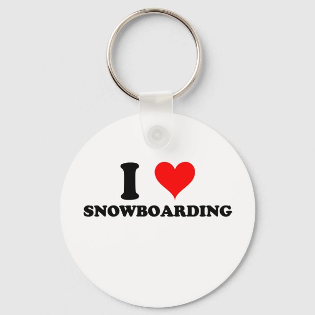 Porte-clés I Love Snowboard (Recto)
