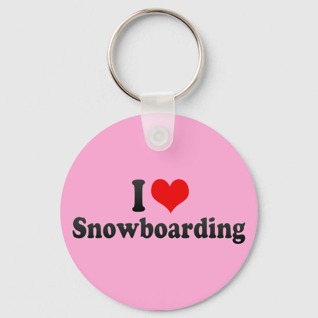 Porte-clés I Love Snowboard (Recto)