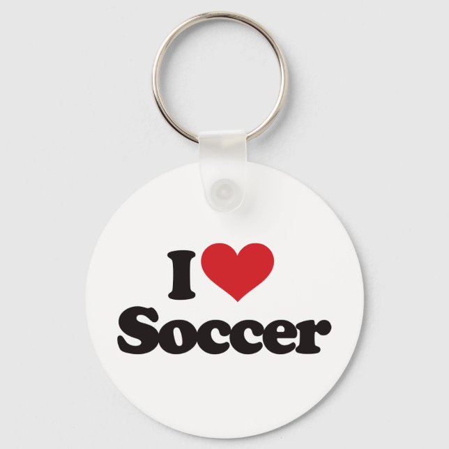 Porte-clés I Love Soccer (Recto)