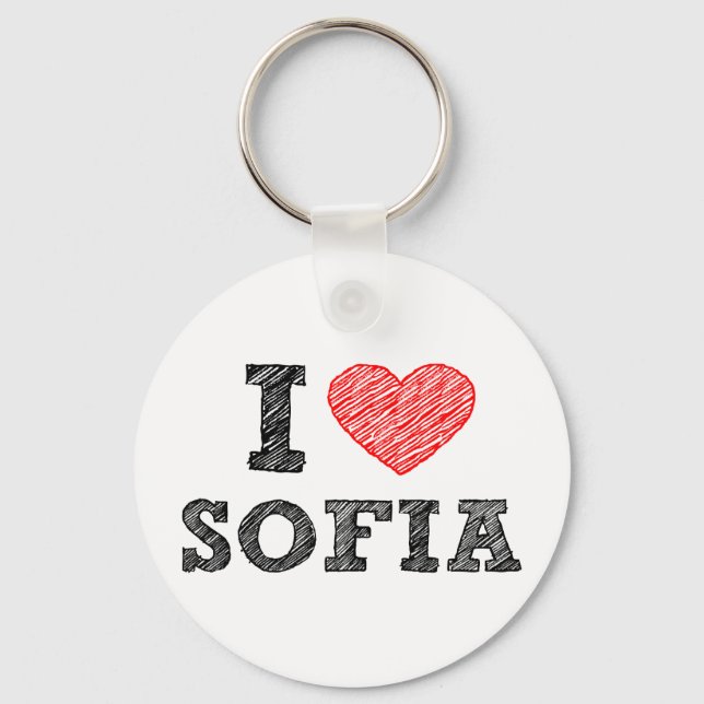 Porte-clés I love-Sofia (Recto)