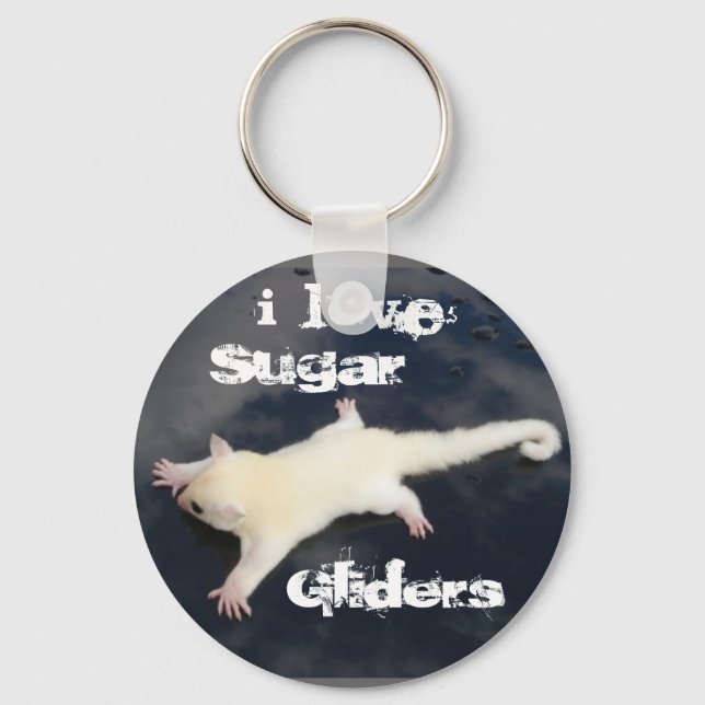 Porte-clés I Love Sugar Gliders =Outbackgliders.com, (Recto)