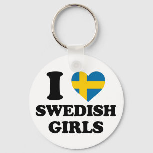 Porte-clés I love Swedish girls