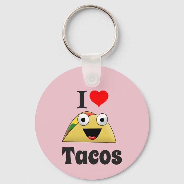 Porte-clés I Love Tacos (Recto)