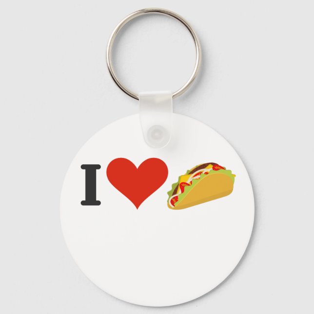 Porte-clés I Love Tacos For Taco Lovers (Recto)