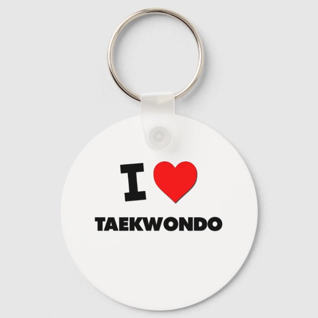 Porte-clés I Love Taekwondo (Recto)