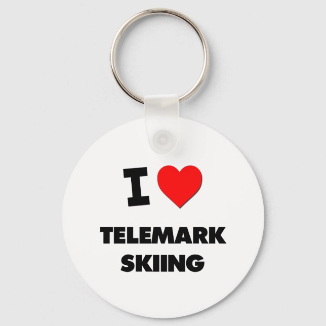 Porte-clés I Love Telemark Skiing (Recto)