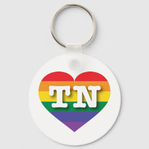 Porte-clés I Love Tennessee Rainbow Heart