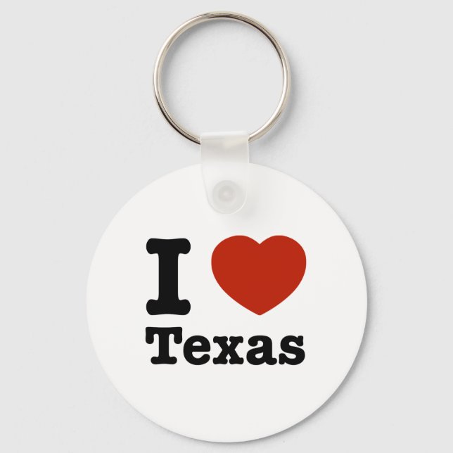 Porte-clés I Love texas (Recto)