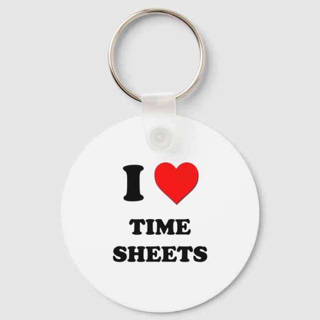Porte-clés I love Time Sheets (Recto)