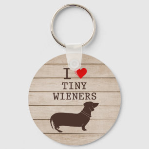 Porte-clés I Love Tiny Wieners Funny Dachshund meme