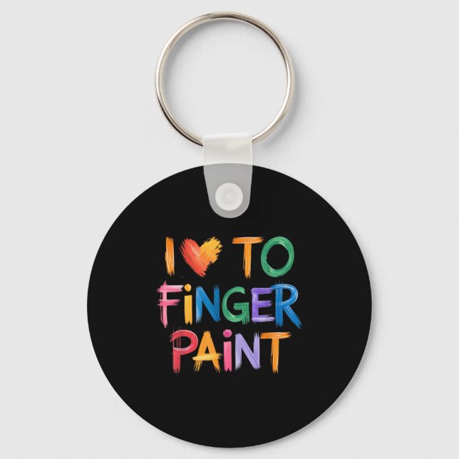 Porte-clés I Love To Finger Paint I'm Paint Couple Valentine  (Recto)