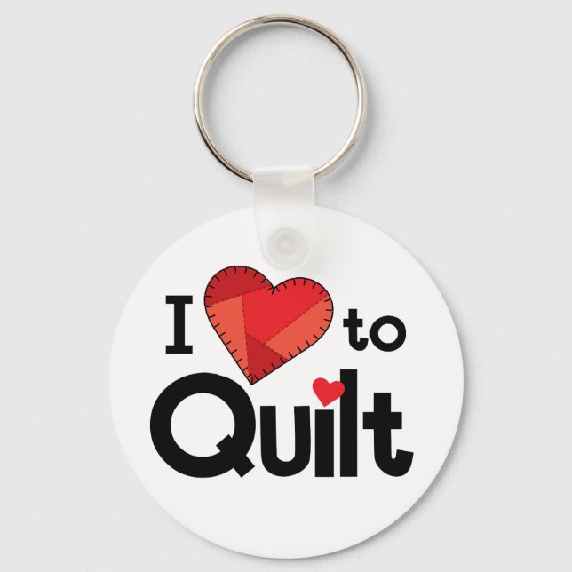 Porte-clés I Love to Quilt - Fun Keychain (Recto)