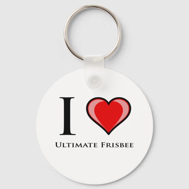Porte-clés I Love Ultimate Frisbee (Recto)