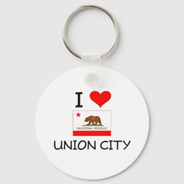Porte-clés I Love UNION CITY California (Recto)