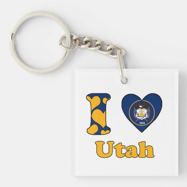 Porte-clés I love Utah (Devant)